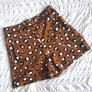 Zara High Waist Leopard Print Shorts Size Medium